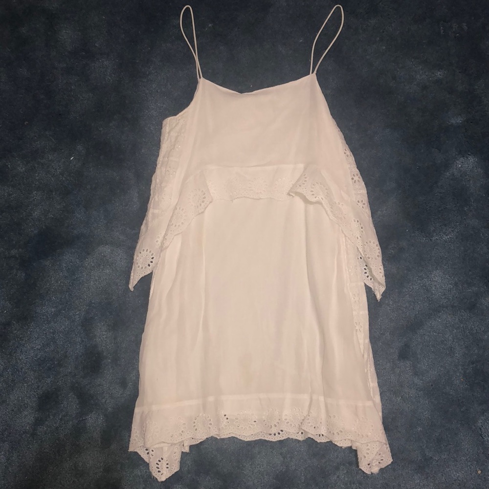 Flowy White Spaghetti Strap Dress